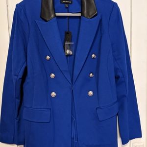 Lane Bryant Blue Ponte Blazer